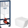 Унитаз подвесной Saniteco KW-9004W + GROHE Rapid SL 38721001