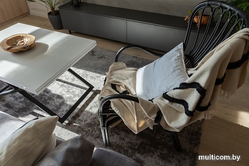 Стол-трансформер Levmar Compact D78/S53 (белый/черный)