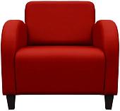 Интерьерное кресло Brioli Карл (экокожа, L19 красный/темные ножки)