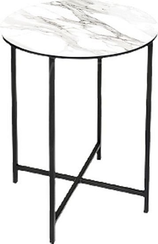 Журнальный столик Древпром М87 ДП1-03-04 48x48x61 (фотопечать мрамор белый)