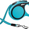 Поводок-рулетка Flexi New Comfort M Tape 5 м (голубой/черный)