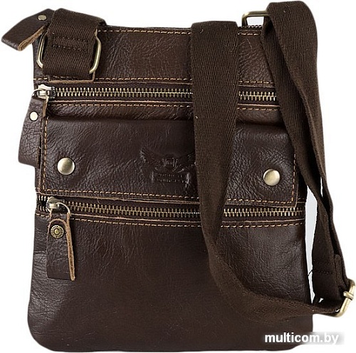 Сумка через плечо Poshete 253-60215-6-DBW (коричневый)