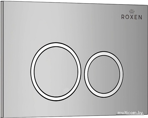 Унитаз подвесной Roxen Porto One Rimless 6 в 1 StounFix Slim 516917 (кнопка: хром)