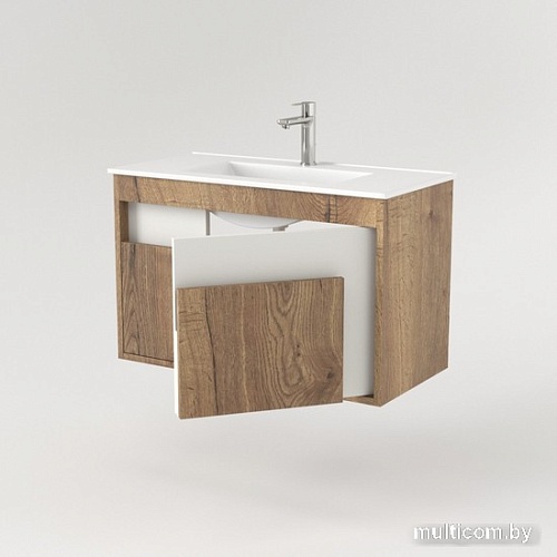 Дабер Тумба под умывальник 016 WeltWasser Deilbach 7517-80 Т16.8W.0.21 (дуб галифакс/белый)