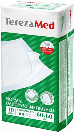 Пеленки Tereza Med Впитывающие Normal 60x60 (10 шт)