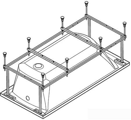 Ванна Santek Тенерифе 170x70 (с каркасом и экраном)