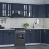 Готовая кухня Интерлиния Мила Шато 1.7x3.5 правая (индиго/индиго/опал светлый)