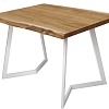 Кухонный стол Buro7 Уиллис 120 (с обзолом, дуб натуральный/белый)
