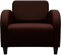 Интерьерное кресло Brioli Карл (экокожа, L13 коричневый/темные ножки)