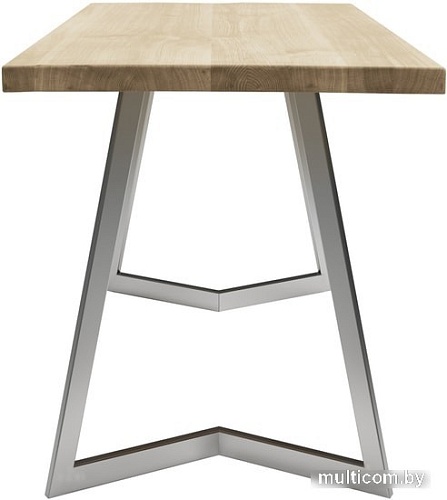 Кухонный стол Buro7 Уиллис 110 (классика, дуб беленый/серебро)