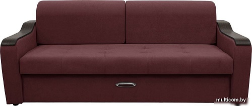 Диван Сириус Лидер-3 ППУ (Eva 15 велюр темно-бордовый)