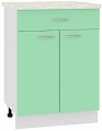 Шкаф напольный Кортекс-мебель Корнелия Мара НШ60р1ш (салатовый-королевский опал)