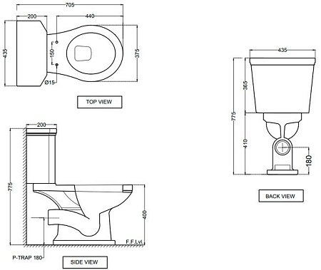 Унитаз Jaquar Queen's QNS-WHT-7751P