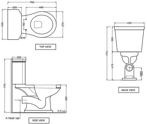Унитаз Jaquar Queen's QNS-WHT-7751P