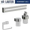 Набор аксессуаров для ванной Lauter 21TS3018 + 21TS3020 + 21TS3014 + 21TS3003 (Chrome, 4 предмета)