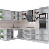 Готовая кухня Интерлиния Мила Крафт 1.88x3.0 левая (дуб снежный)