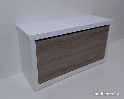 Тумба для обуви Элана 1.80 (белый/дуб трюфель)