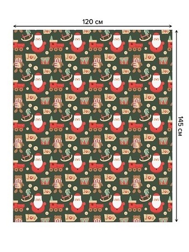 Скатерть JoyArty Новогодние деревянные игрушки tcox_290637_120x145