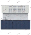 Готовая кухня Интерлиния Берес 2.5А (дуб снежный/дуб королевский/серый каспий)