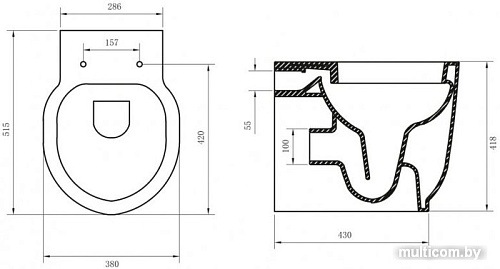 Унитаз BelBagno Sabrina BB122CB