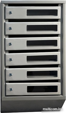 Почтовый ящик Klesto Вертикальный 6 секций (с окошком, с задней стенкой)