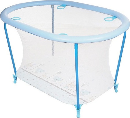Игровой манеж Globex Овал (голубой)