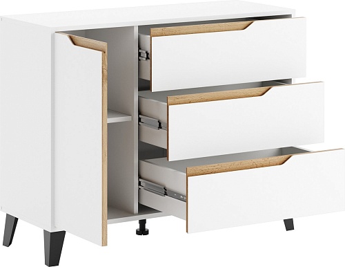 Тумба ЭлиГард Eyva 1D3S (белый)