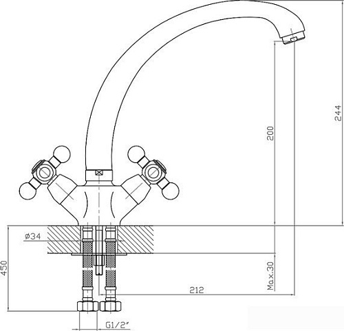 Смеситель Zollen Bremen [BR71420622]