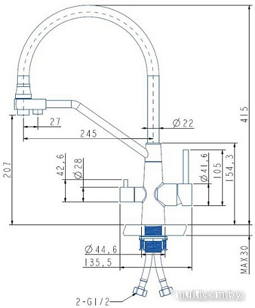 Смеситель ARFEKA Japeto (black PVD)