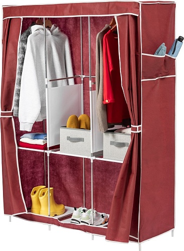 Тканевый шкаф Mio Tesoro Lari 3 (бордовый)