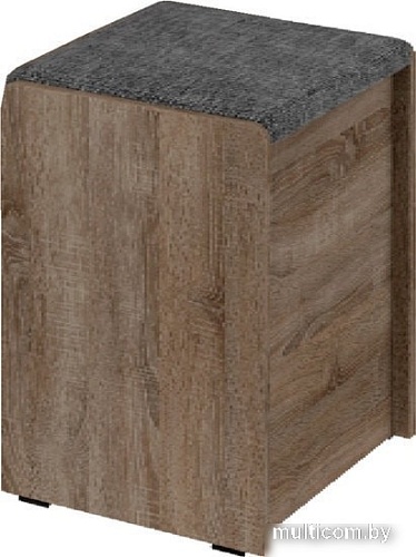 Пуфик Bon Mebel Чикаго малый тип 1 (дуб сонома трюфель/серый)