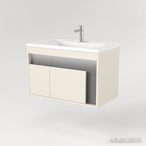 Дабер Тумба под умывальник 016 WeltWasser Deilbach 7517-80 Т16.8W.0.19_light (с подсветкой, бежевый/серый)