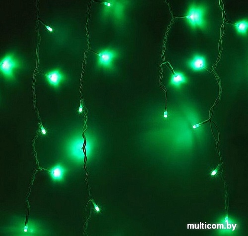 Бахрома Luazon Led-160 (3x0.6 м, зеленый) [1080177]