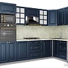 Готовая кухня Интерлиния Мила Шато 1.68x3.2 ВТ правая (индиго/индиго/опал светлый)