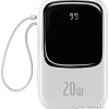 Внешний аккумулятор Baseus Qpow Pro Digital Display Fast Charge 10000mAh 20W (белый)