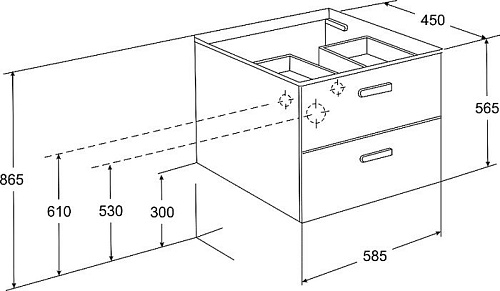Roca Victoria Nord Тумба белая 60 (ZRU9000028)
