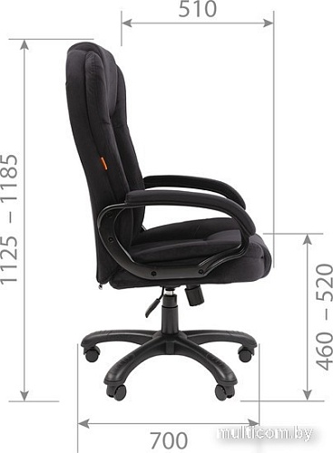 Офисное кресло CHAIRMAN 600 Home (черный)