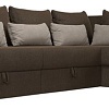 Угловой диван Лига диванов Майами Long 92 правый (рогожка коричневый/подушки коричневые/бежевые)