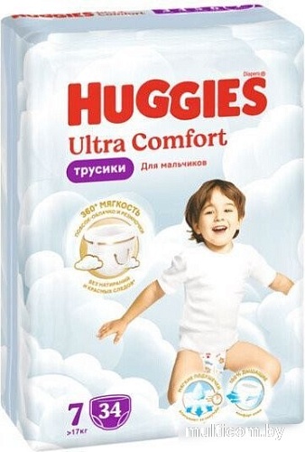 Трусики-подгузники Huggies Ultra Comfort Mega 7 Boy (34 шт)