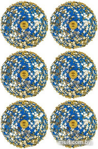 Елочная игрушка Elan Gallery Звезды 970096 (6 шт, синий)