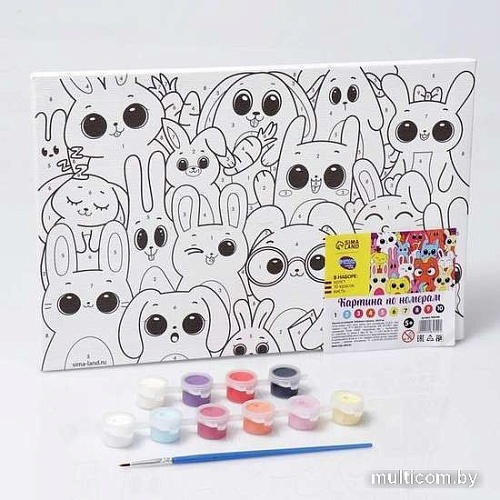 Картина по номерам Школа талантов Забавные зайчата 9085899