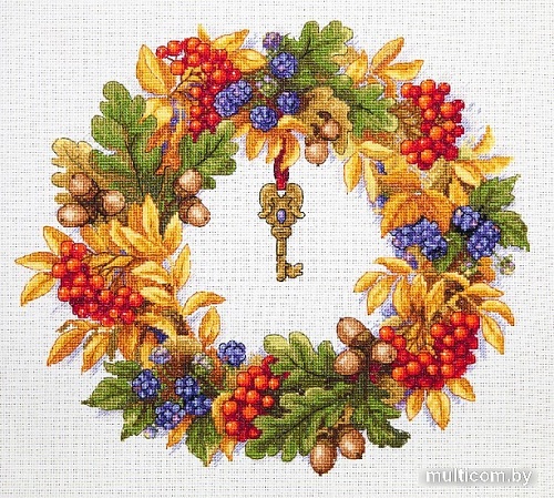 Набор для вышивания Merejka Осенний веночек K-99