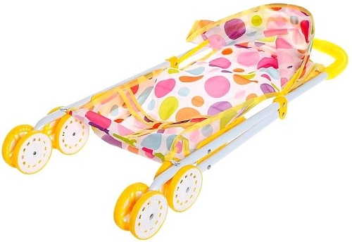 Коляска для кукол Sima-Land летняя 5181345 (металлический каркас, желтый)