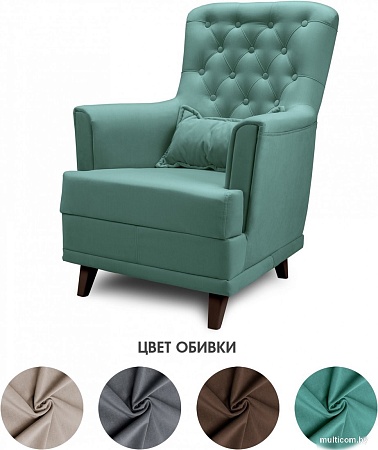 Интерьерное кресло Mio Tesoro Каприз (Velutto 43/шоколад)