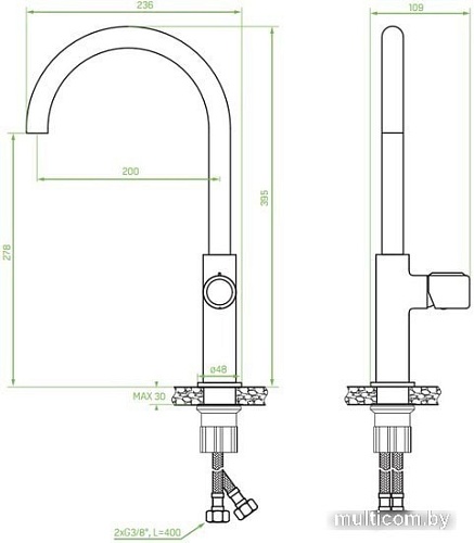 Смеситель Laveo Pretto BAO 068D