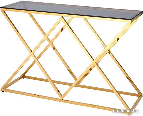 Консольный стол Stool Group Инсигния 120x40 ECST-026-TG-SK (стекло Smoke/сталь золото)