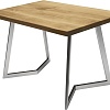 Кухонный стол Buro7 Уиллис 110 (классика, дуб натуральный/серебро)