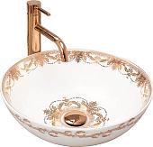 Умывальник Rea Elita (белый/золотистый)