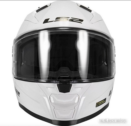 Мотошлем LS2 FF811 Vector Ii Solid (M, белый глянцевый)