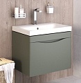 Runo Тумба с умывальником Runo Афина 60 + Moduo 60 (подвесная, цемент)